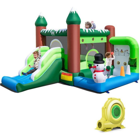 Costway Residential Bouncers Inflatable Christmas Bouncy House with 735w Blower by Costway 781880281337 41635298