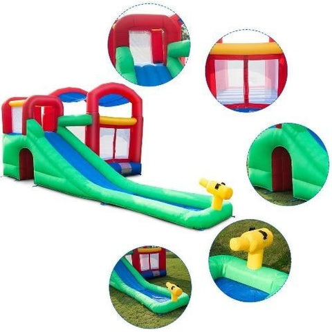 Costway Residential Bouncers Inflatable Moonwalk Slide Bounce House with Storage Bag by Costway