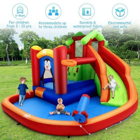 Costway Residential Bouncers Inflatable Slide Bouncer and Water Park Bounce House by Costway Inflatable Slide Bouncer and Water Park Bounce House Costway 41089253