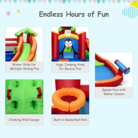 Costway Residential Bouncers Inflatable Slide Bouncer and Water Park Bounce House by Costway Inflatable Slide Bouncer and Water Park Bounce House Costway 41089253