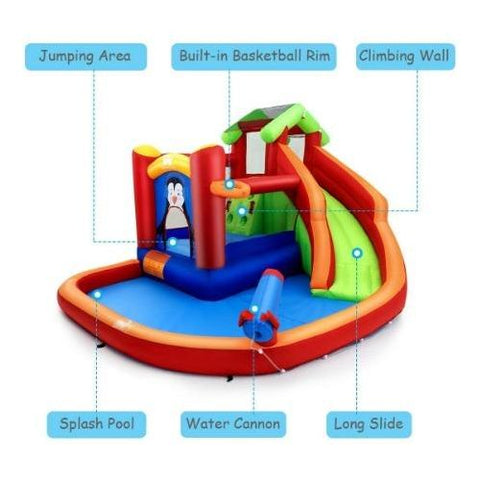 Costway Residential Bouncers Inflatable Slide Bouncer and Water Park Bounce House by Costway Inflatable Slide Bouncer and Water Park Bounce House Costway 41089253