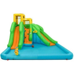 Inflatable Water Park Bounce House with Climbing Wall by Costway