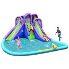 Costway Residential Bouncers Inflatable Water Park Mighty Bounce House with Pool by Costway