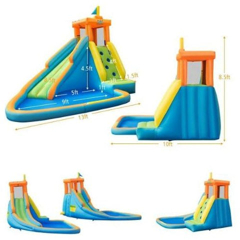 Costway Residential Bouncers Inflatable Water Slide Kids Bounce House Castle by Costway