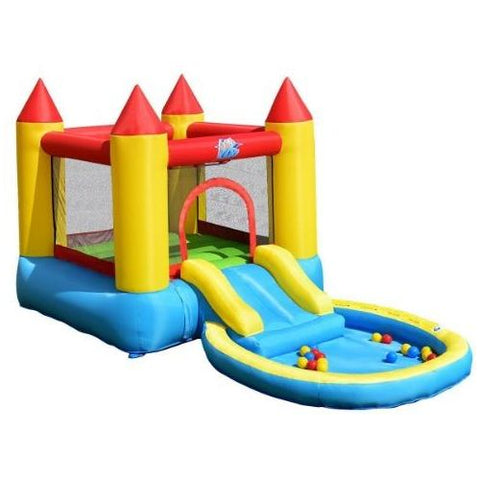 Kids Inflatable Bounce House Castle with Balls Pool & Bag by Costway