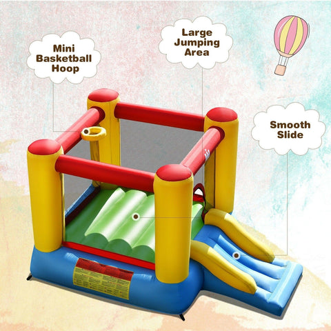 Costway Residential Bouncers Kids Inflatable Bounce House with Slide by Costway 759687369954 62047985 Kids Inflatable Bounce House with Slide by Costway SKU# 62047985