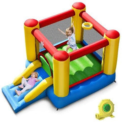 Costway Residential Bouncers Kids Inflatable Bounce House with Slide by Costway 759687369954 62047985 Kids Inflatable Bounce House with Slide by Costway SKU# 62047985