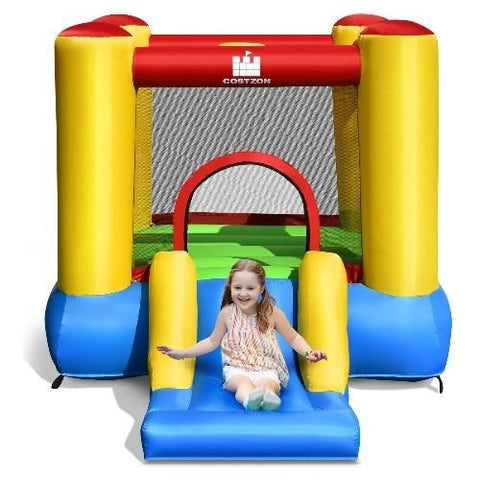 Costway Residential Bouncers Kids Inflatable Bounce House with Slide by Costway 759687369954 62047985 Kids Inflatable Bounce House with Slide by Costway SKU# 62047985