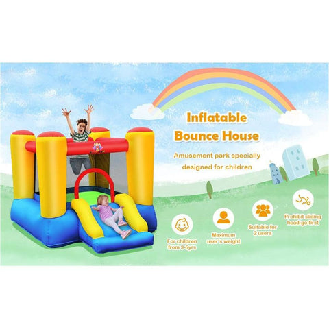 Costway Residential Bouncers Kids Inflatable Bounce House with Slide by Costway 759687369954 62047985 Kids Inflatable Bounce House with Slide by Costway SKU# 62047985