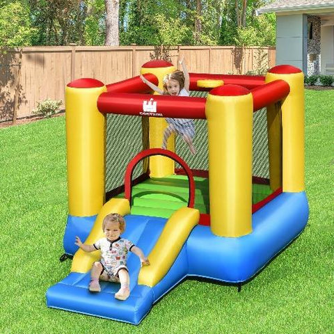 Costway Residential Bouncers Kids Inflatable Bounce House with Slide by Costway 759687369954 62047985 Kids Inflatable Bounce House with Slide by Costway SKU# 62047985