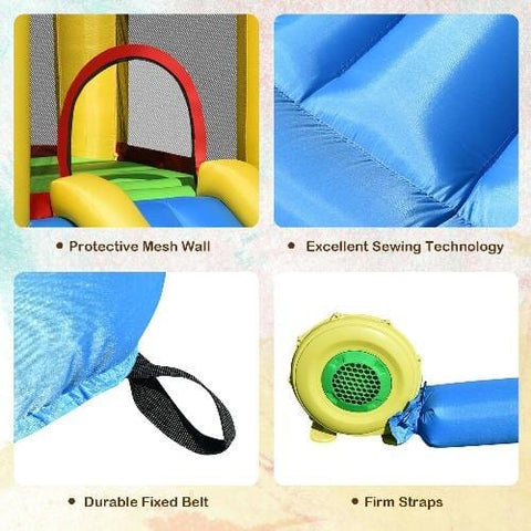 Costway Residential Bouncers Kids Inflatable Bounce House with Slide by Costway 759687369954 62047985 Kids Inflatable Bounce House with Slide by Costway SKU# 62047985