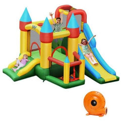 Costway Residential Bouncers Kids Inflatable Dual Slide Jumping Castle with 780W Blower by Costway 7461759167902 83074156 Kids Inflatable Dual Slide Jumping Castle 780W Blower Costway 95431062