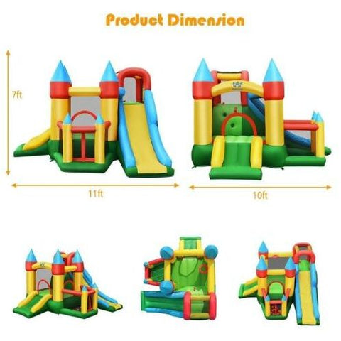 Costway Residential Bouncers Kids Inflatable Dual Slide Jumping Castle with 780W Blower by Costway 7461759167902 83074156 Kids Inflatable Dual Slide Jumping Castle 780W Blower Costway 95431062