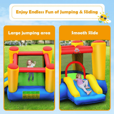 Costway Residential Bouncers Kids Inflatable Jumping Bounce House without Blower by Costway 709788288678 46305891 Kids Inflatable Jumping Bounce House w/o Blower by Costway 46305891