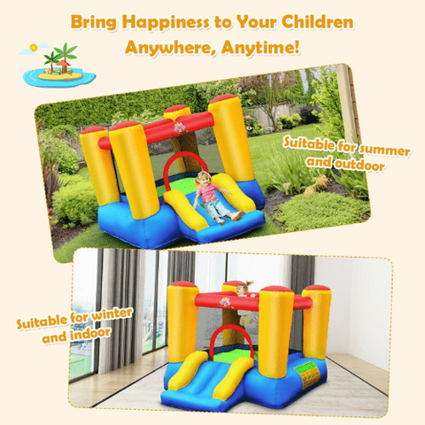 Costway Residential Bouncers Kids Inflatable Jumping Bounce House without Blower by Costway 709788288678 46305891 Kids Inflatable Jumping Bounce House w/o Blower by Costway 46305891