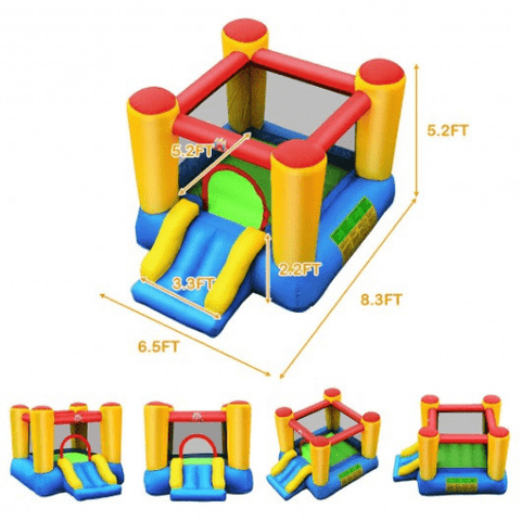 Costway Residential Bouncers Kids Inflatable Jumping Bounce House without Blower by Costway 709788288678 46305891 Kids Inflatable Jumping Bounce House w/o Blower by Costway 46305891