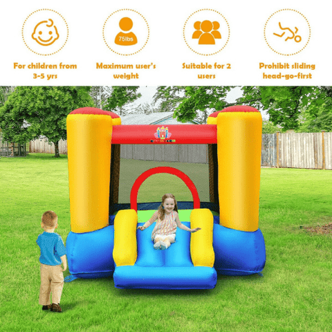 Costway Residential Bouncers Kids Inflatable Jumping Bounce House without Blower by Costway 709788288678 46305891 Kids Inflatable Jumping Bounce House w/o Blower by Costway 46305891