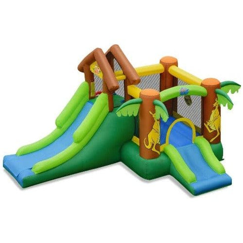 Costway Residential Bouncers Kids Inflatable Jungle Bounce House Castle with Bag by Costway