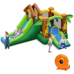 Costway Residential Bouncers Kids Inflatable Jungle Bounce House Castle with Bag by Costway