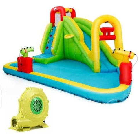 Costway Residential Bouncers Outdoor Inflatable Water Bounce House with 480W Blower by Costway 6513571433176 65810942 Outdoor Inflatable Water Bounce House 480W Blower Costway SKU 65810942