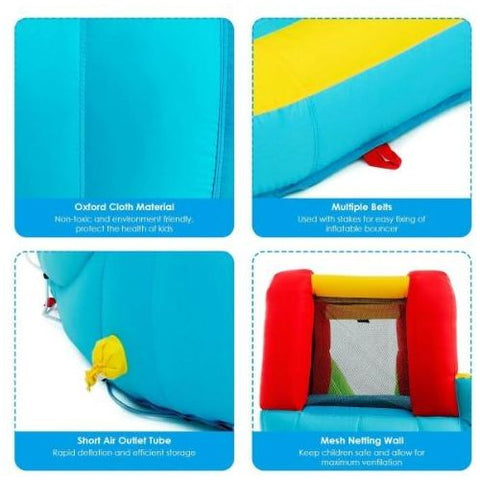 Costway Residential Bouncers Outdoor Inflatable Water Bounce House with 480W Blower by Costway 6513571433176 65810942 Outdoor Inflatable Water Bounce House 480W Blower Costway SKU 65810942