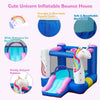 Image of Costway Residential Bouncers Slide Bouncer Inflatable Jumping Castle Basketball Game Without Blower by Costway 787446083988 80157496 Slide Bouncer Inflatable Jumping Castle Basketball Game Without Blower