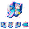 Image of Costway Residential Bouncers Slide Bouncer Inflatable Jumping Castle Basketball Game Without Blower by Costway 787446083988 80157496 Slide Bouncer Inflatable Jumping Castle Basketball Game Without Blower