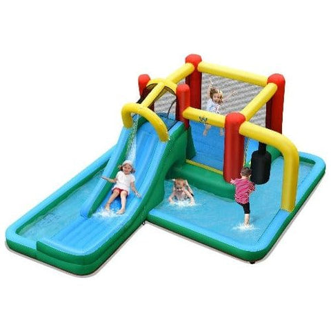 Costway Residential Bouncers Slide Water Park Climbing Bouncer Pendulum Chunnel Game without Air-blower by Costway 781880217732 01985724