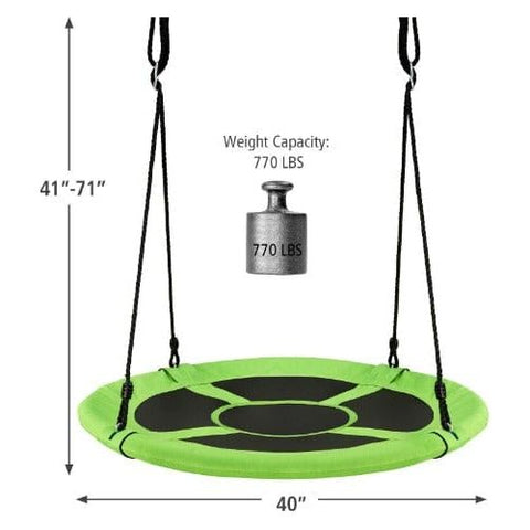 Costway Swings & Play Sets 40" 770 lbs Flying Saucer Tree Swing Kids Gift with 2 Tree Hanging Straps by Costway 40" 770 lbs Flying Saucer Tree Swing Kids Tree Hanging Straps Costway