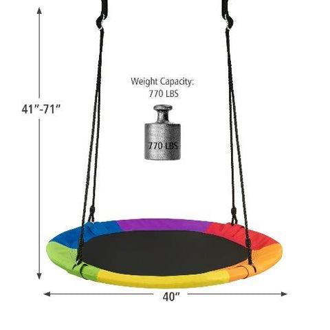 Costway Swings & Play Sets 40" 770 lbs Flying Saucer Tree Swing Kids Gift with 2 Tree Hanging Straps by Costway 40" 770 lbs Flying Saucer Tree Swing Kids Tree Hanging Straps Costway