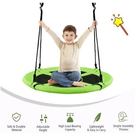 Costway Swings & Play Sets 40" 770 lbs Flying Saucer Tree Swing Kids Gift with 2 Tree Hanging Straps by Costway 40" 770 lbs Flying Saucer Tree Swing Kids Tree Hanging Straps Costway