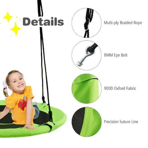 Costway Swings & Play Sets 40" 770 lbs Flying Saucer Tree Swing Kids Gift with 2 Tree Hanging Straps by Costway 40" 770 lbs Flying Saucer Tree Swing Kids Tree Hanging Straps Costway