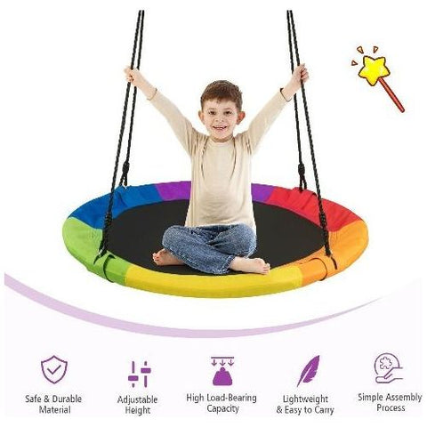 Costway Swings & Play Sets 40" 770 lbs Flying Saucer Tree Swing Kids Gift with 2 Tree Hanging Straps by Costway 40" 770 lbs Flying Saucer Tree Swing Kids Tree Hanging Straps Costway