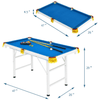 Image of Costway Swings & Play Sets 47" Folding Billiard Table Pool Game Table with Cues and Brush Chalk by Costway 19657208 47" Folding Billiard Table Pool Game  Cues and Brush Chalk by Costway