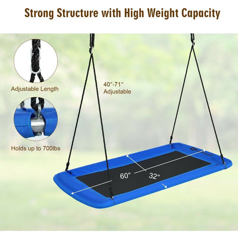 Costway Swings & Play Sets 60" Platform Tree Swing Outdoor with 2 Hanging Straps by Costway