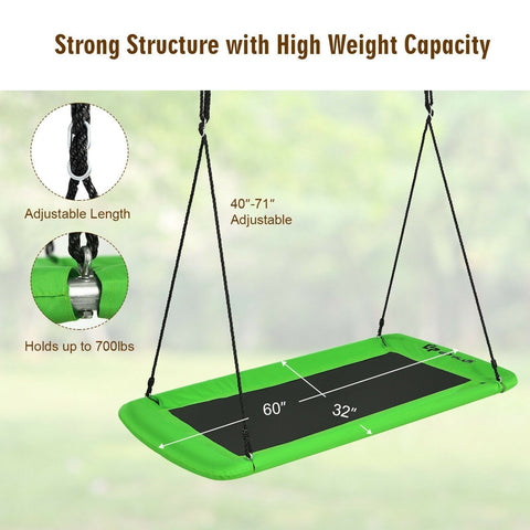 Costway Swings & Play Sets 60" Platform Tree Swing Outdoor with 2 Hanging Straps by Costway