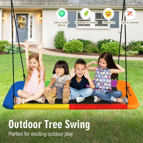 Costway Swings & Play Sets 60" Platform Tree Swing Outdoor with 2 Hanging Straps by Costway