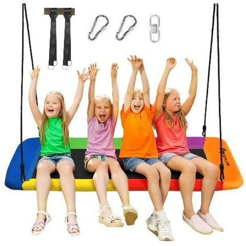 Costway Swings & Play Sets 60" Platform Tree Swing Outdoor with 2 Hanging Straps by Costway