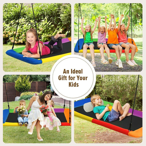 Costway Swings & Play Sets 60" Platform Tree Swing Outdoor with 2 Hanging Straps by Costway