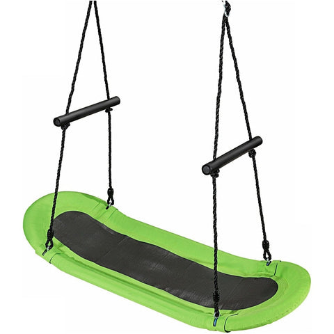 Costway Swings & Play Sets Green Saucer Tree Swing Surf Kids Outdoor Adjustable Oval Platform Set with Handle by Costway 6499854318838 20196435 Saucer Tree Swing Surf Outdoor Adjustable Oval Platform Handle Costway