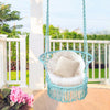 Image of Costway Swings & Play Sets Hanging Hammock Chair Macrame Swing Hand Woven Cotton Backrest by Costway Hanging Hammock Chair Macrame Swing Hand Woven Cotton Backrest Costway