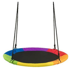 Costway Swings & Play Sets Multicolor 40" 770 lbs Flying Saucer Tree Swing Kids Gift with 2 Tree Hanging Straps by Costway 6499854512878 09834561-M 40" 770 lbs Flying Saucer Tree Swing Kids Tree Hanging Straps Costway