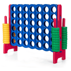 Costway Swings & Play Sets Red Jumbo 4-to-Score Giant Game Set with 42 Jumbo Rings & Quick-Release Slider by Costway 23087651 Jumbo 4-to-Score GiantSet  42 Jumbo Rings & Quick-Release  by Costway