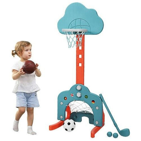 Costway Swings & Playsets 3-in-1 Kids Basketball Hoop Set with Balls by Costway 2 in 1 Sand and Water Table Activity Play Center Costway SKU 03564182