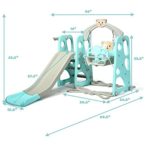 Costway Swings & Playsets 3 in 1 Toddler Climber and Swing Set Slide Playset by Costway 3 in 1 Toddler Climber and Swing Set Slide Playset by Costway 07923485