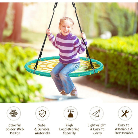 Costway Swings & Playsets 40'' Spider Web Tree Swing Kids Outdoor Play Set with Adjustable Ropes by Costway 40'' Spider Web Tree Swing Kids Play Set Adjustable Ropes Costway