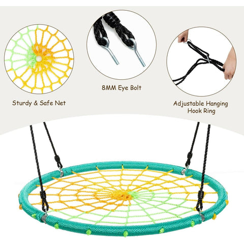 Costway Swings & Playsets 40'' Spider Web Tree Swing Kids Outdoor Play Set with Adjustable Ropes by Costway 40'' Spider Web Tree Swing Kids Play Set Adjustable Ropes Costway