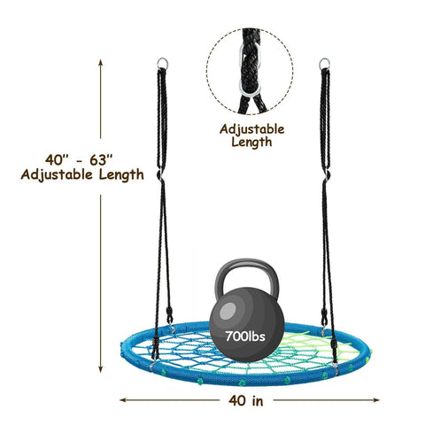 Costway Swings & Playsets 40'' Spider Web Tree Swing Kids Outdoor Play Set with Adjustable Ropes by Costway 40'' Spider Web Tree Swing Kids Play Set Adjustable Ropes Costway