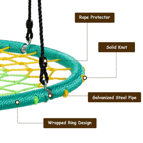 Costway Swings & Playsets 40'' Spider Web Tree Swing Kids Outdoor Play Set with Adjustable Ropes by Costway 40'' Spider Web Tree Swing Kids Play Set Adjustable Ropes Costway