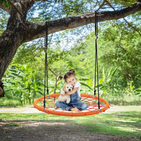 Costway Swings & Playsets 40'' Spider Web Tree Swing Kids Outdoor Play Set with Adjustable Ropes by Costway 40'' Spider Web Tree Swing Kids Play Set Adjustable Ropes Costway